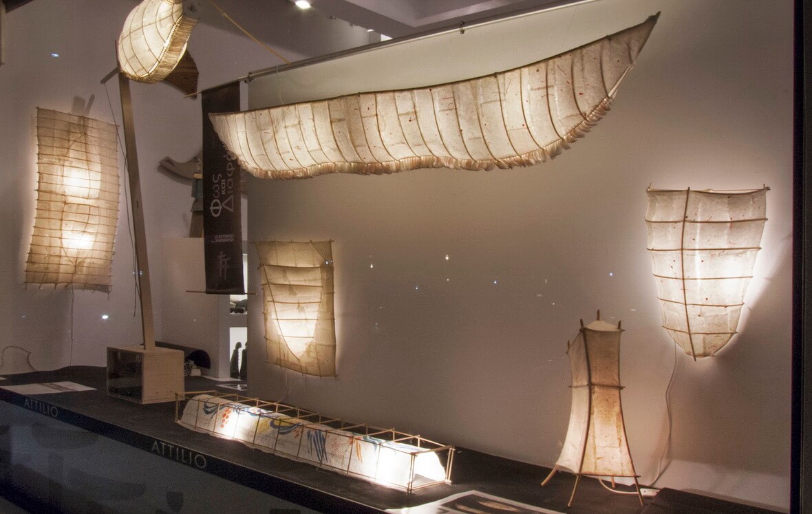 Photo of exhibits from the Attilio event entitled "Light and Transparency"