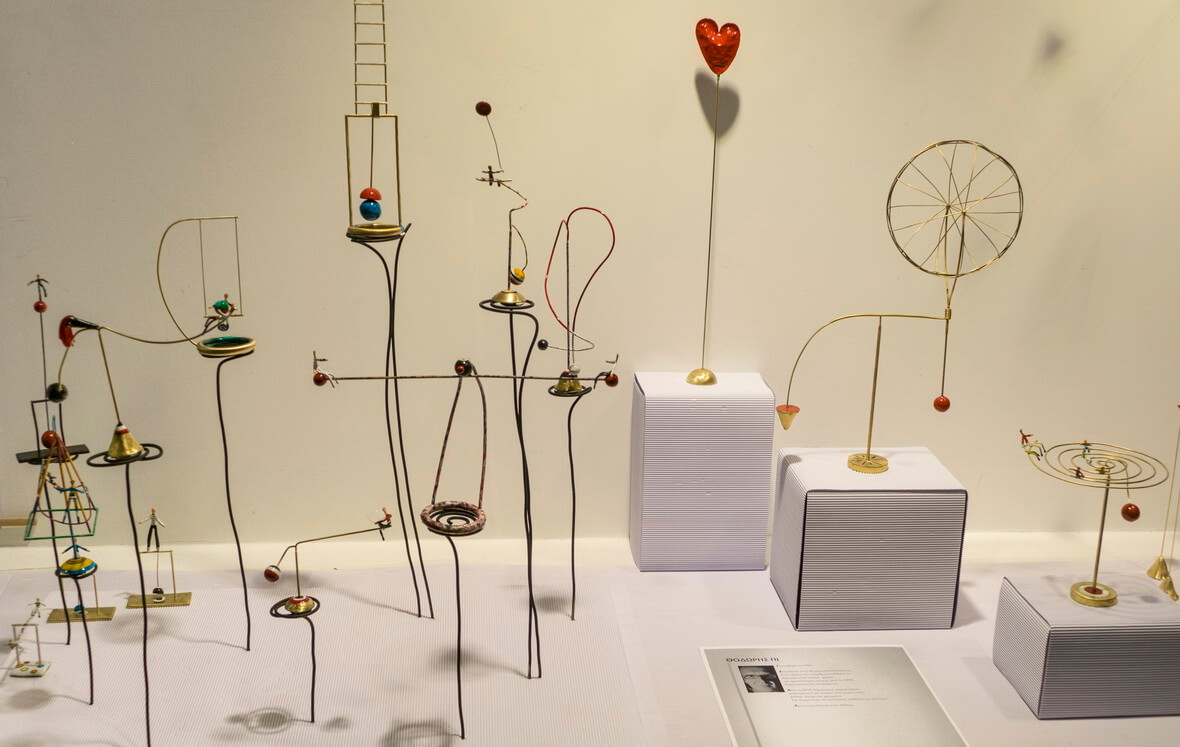 Photo of exhibits from the Attilio event entitled "On the occasion of a circle"